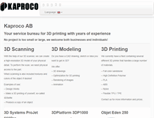 Tablet Screenshot of kaproco.se